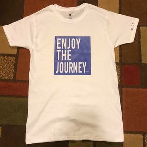 WHITE & PURPLE ENJOY THE JOURNEY TEE